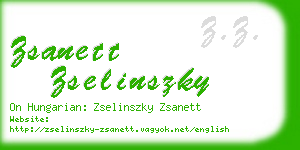 zsanett zselinszky business card